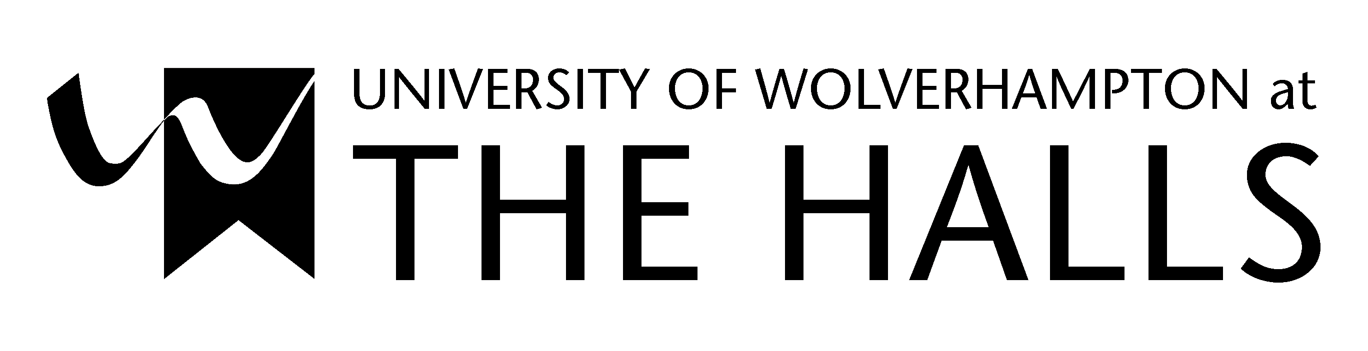 University of Wolverhampton at The Halls brand logo